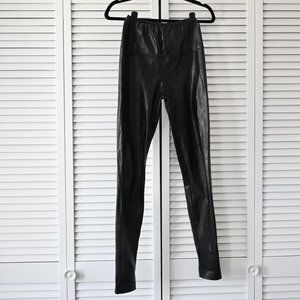Wilfred Free Size Small Faux Leather Black Leggings | Size Small